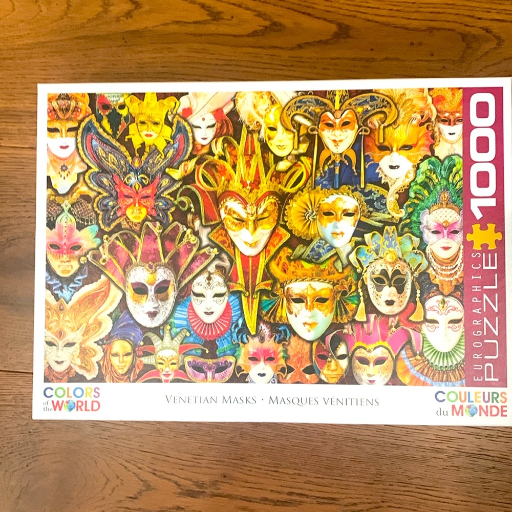 Eurographics puzzles. 1000 pc jigsaw puzzle 
“Venetian Masks”